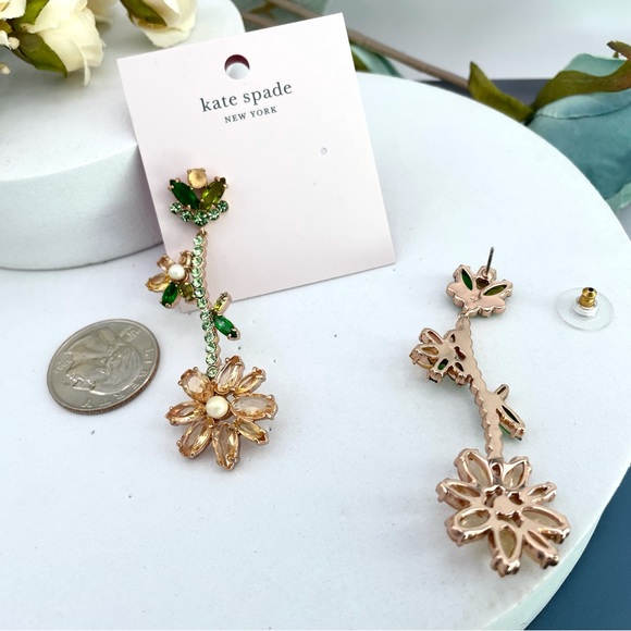 Kate Spade Crystals Blooms Garden Statement Earrings - Picture 4 of 5